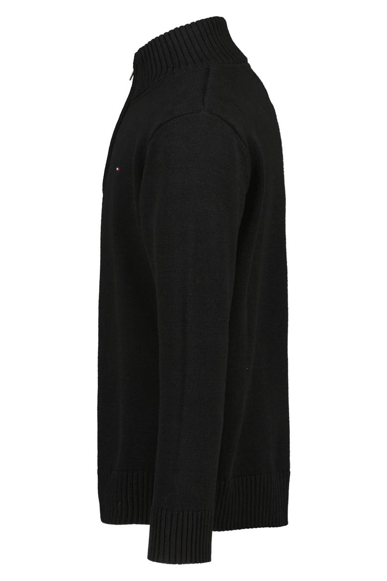 Kids' Quarter Zip Sweater, Alternate, color, BLACK