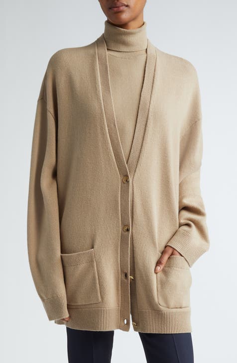 Tahari Blush Pink shops 100% Cashmere Cardigan