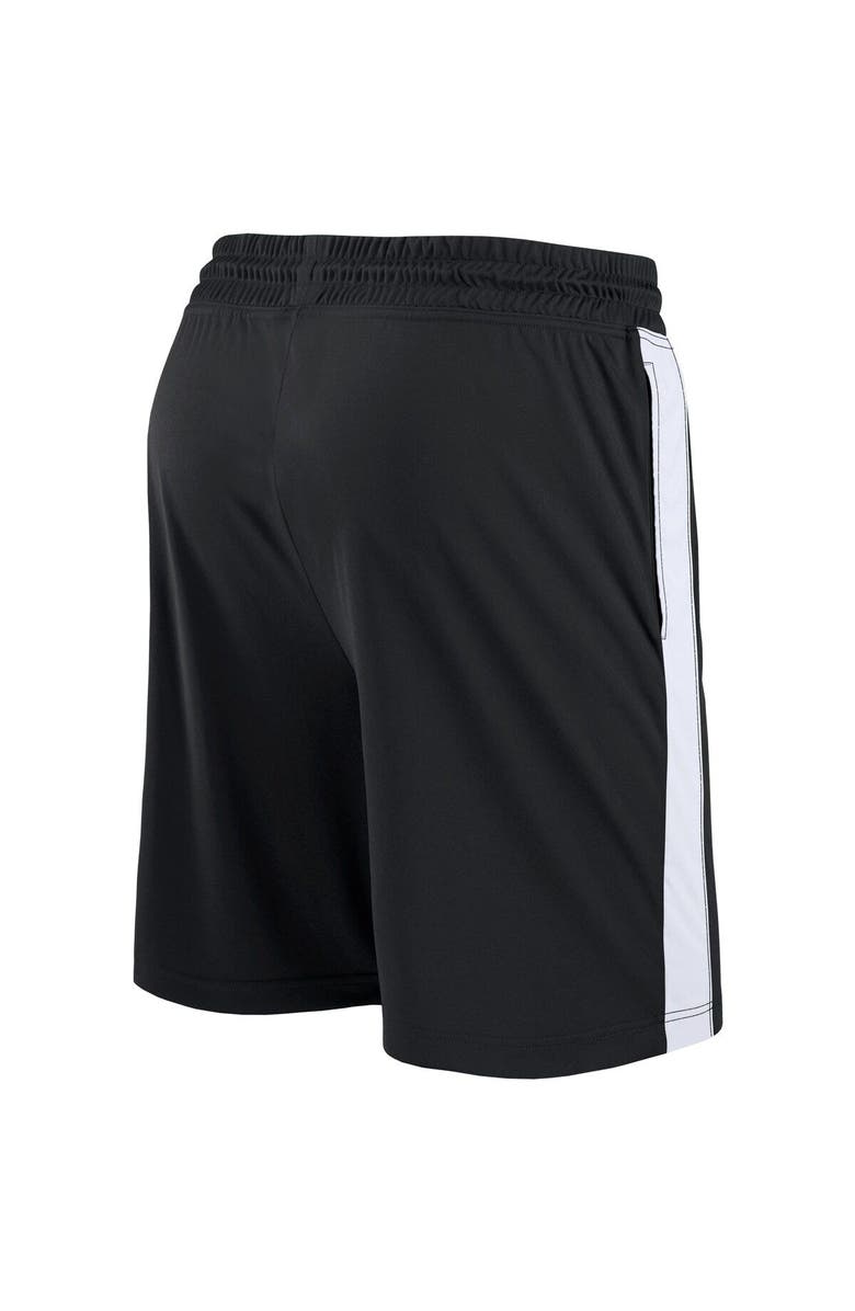 FANATICS Men's Fanatics Branded Black Brooklyn Nets 75th Anniversary Downtown Performance Practice Shorts, Alternate, color, 