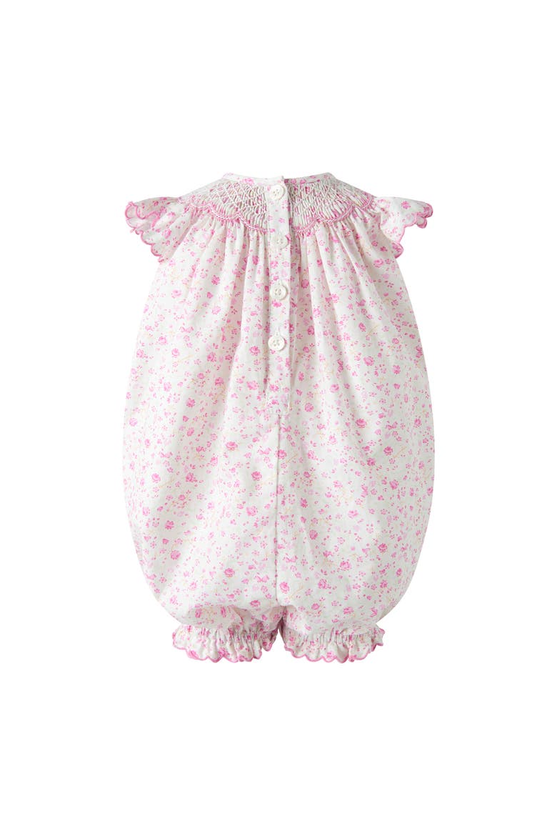Floral Smocked Babysuit, Alternate, color, Pink