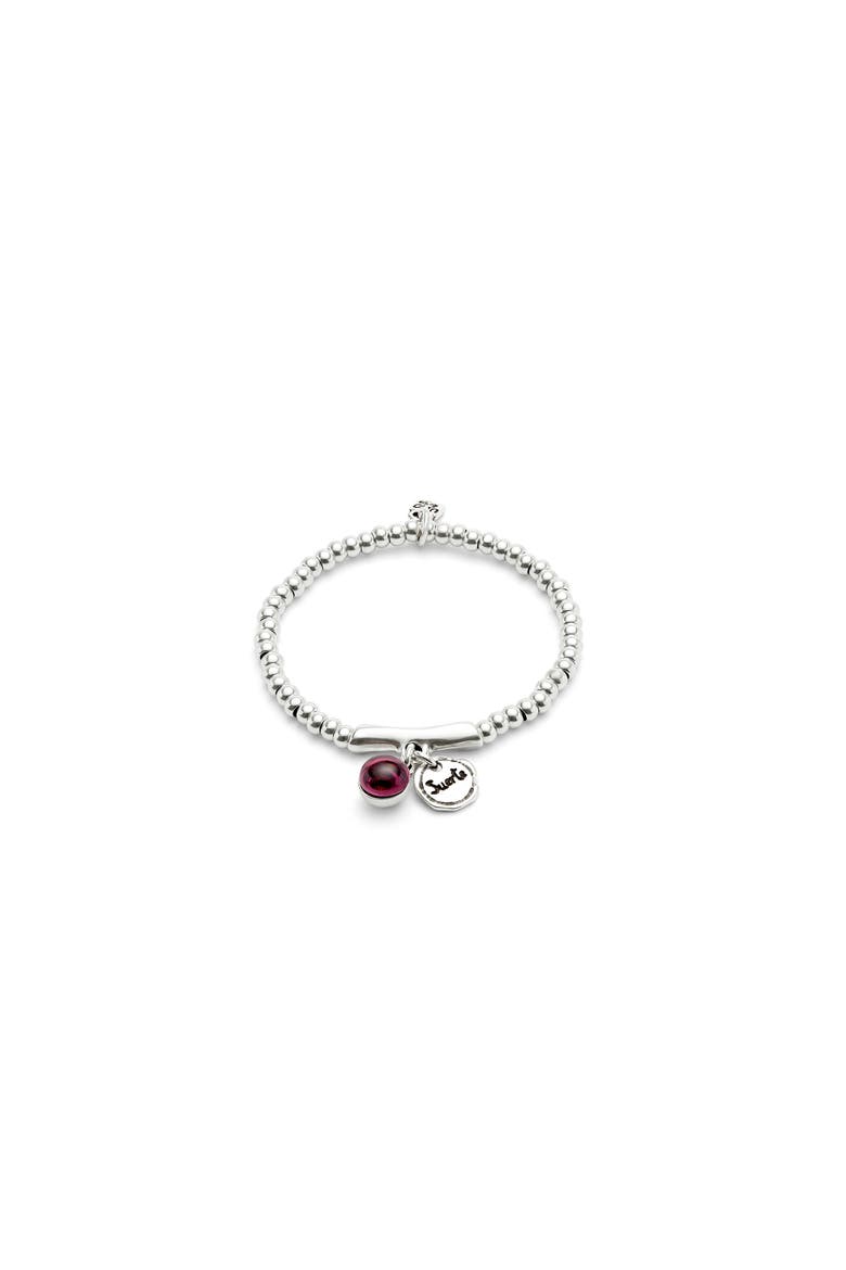 Bracelet with Purple Murano Glass, Main, color, Silver