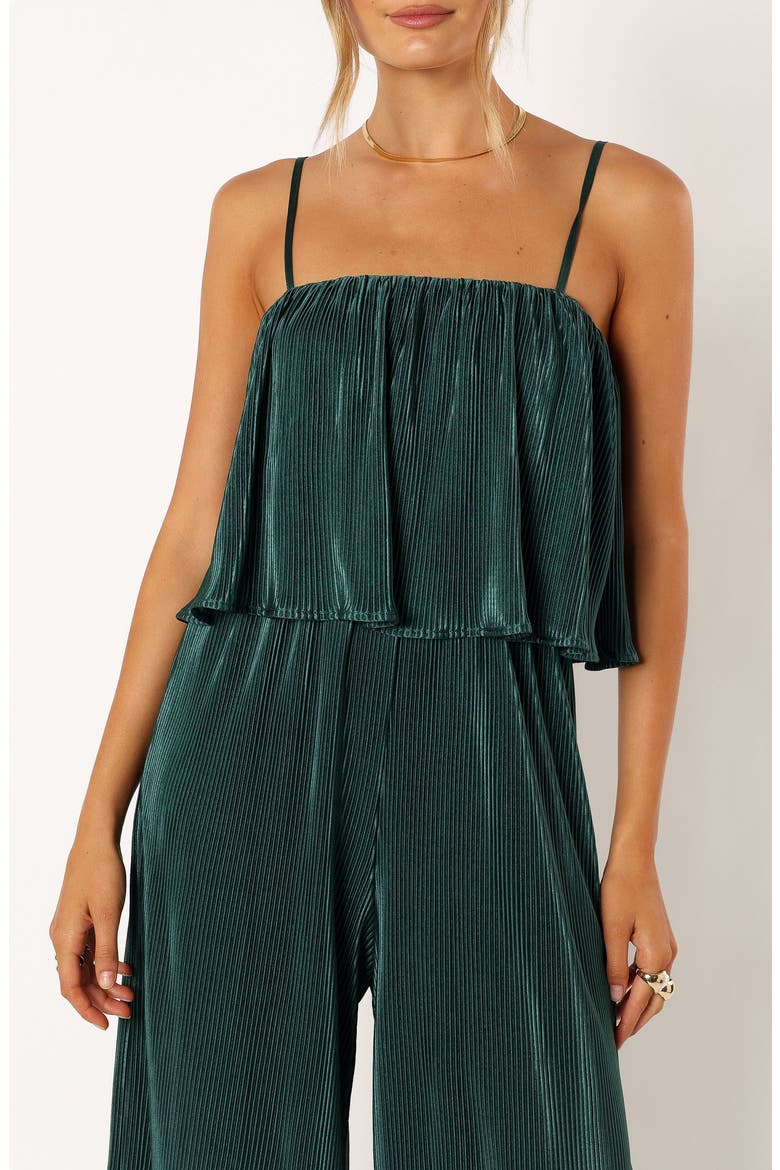 Jillian Plissé Jumpsuit, Alternate, color, EMERALD