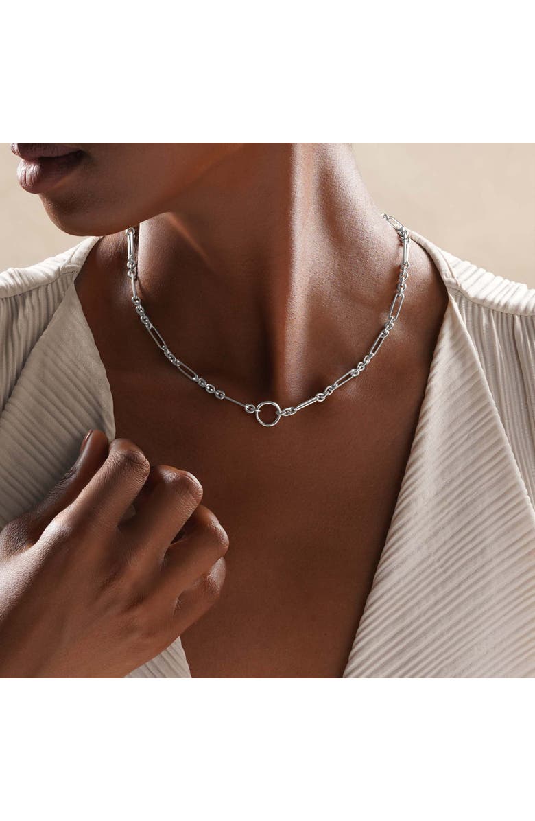 Karma and Luck Sterling Silver Chain Necklace Celestial Ties, Alternate, color, 