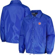 DUNBROOKE Men's Dunbrooke Royal Chicago Cubs Coach's Raglan Full-Snap Windbreaker Jacket