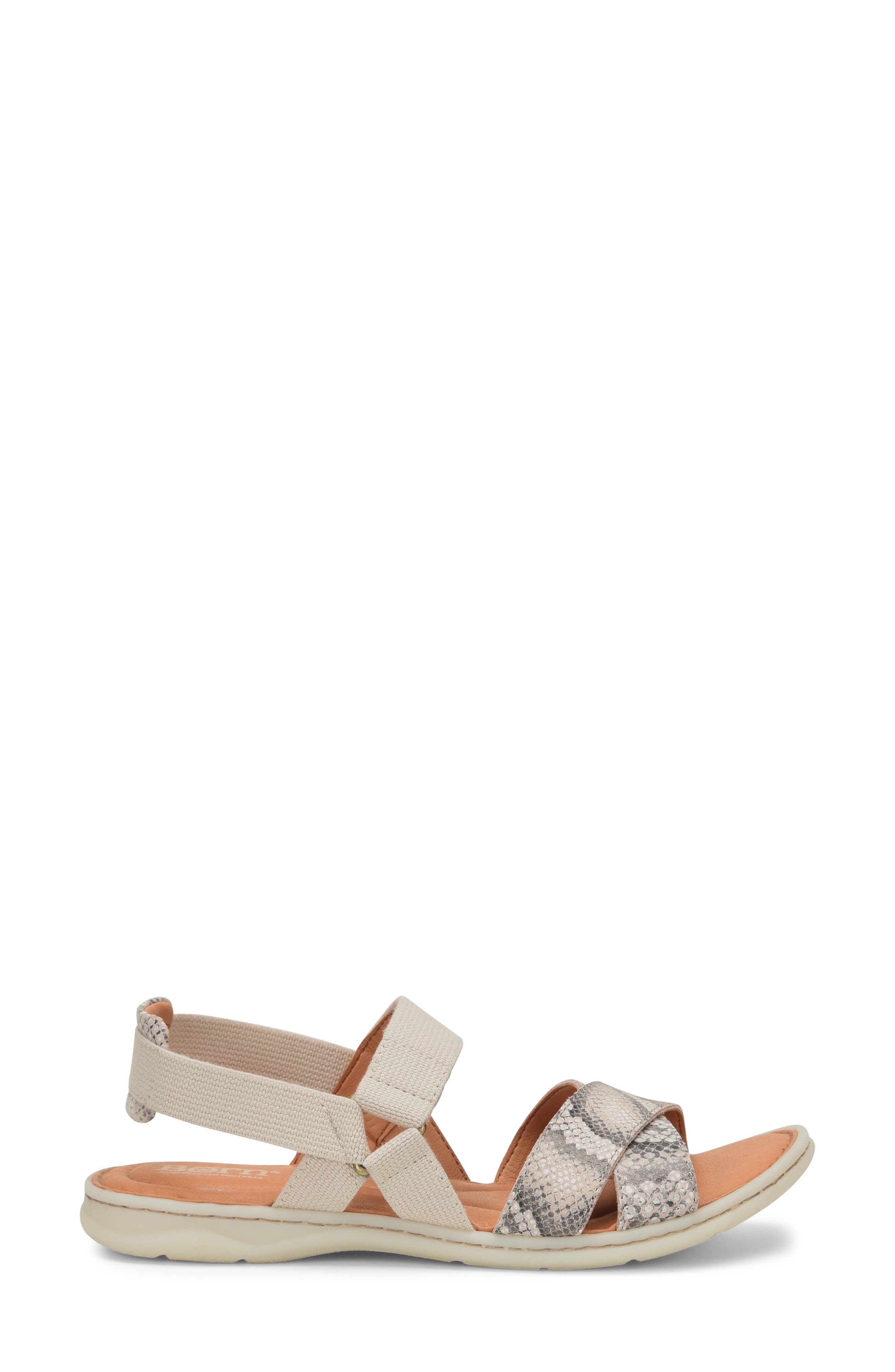 Springs Sandal, Alternate, color, WHITE SNAKE PRINT SUEDE