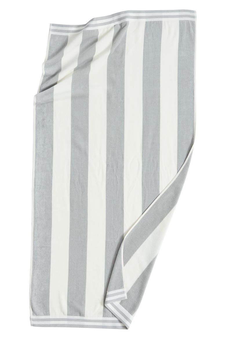 Pastel Cabana Cotton Beach Towel, Main, color, PALE GREY
