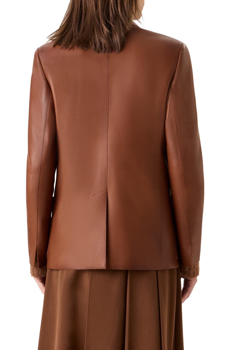 Kora Leather Jacket, Alternate, color, VICUNA