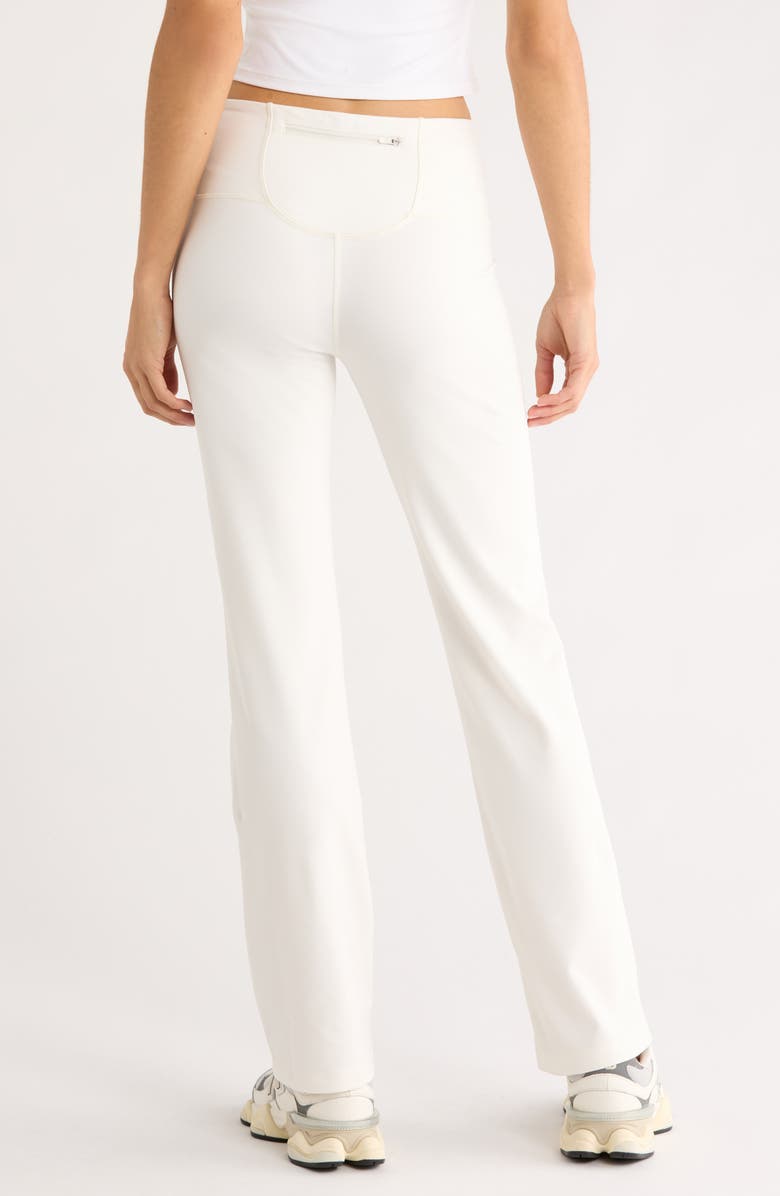 Zella Cozy Tech High Waist Straight Leg Pants, Alternate, color, Ivory Egret