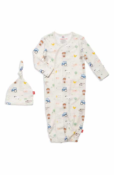 Magnetic Me Organic Cotton Magnetic Sleep Gown & Hat Set