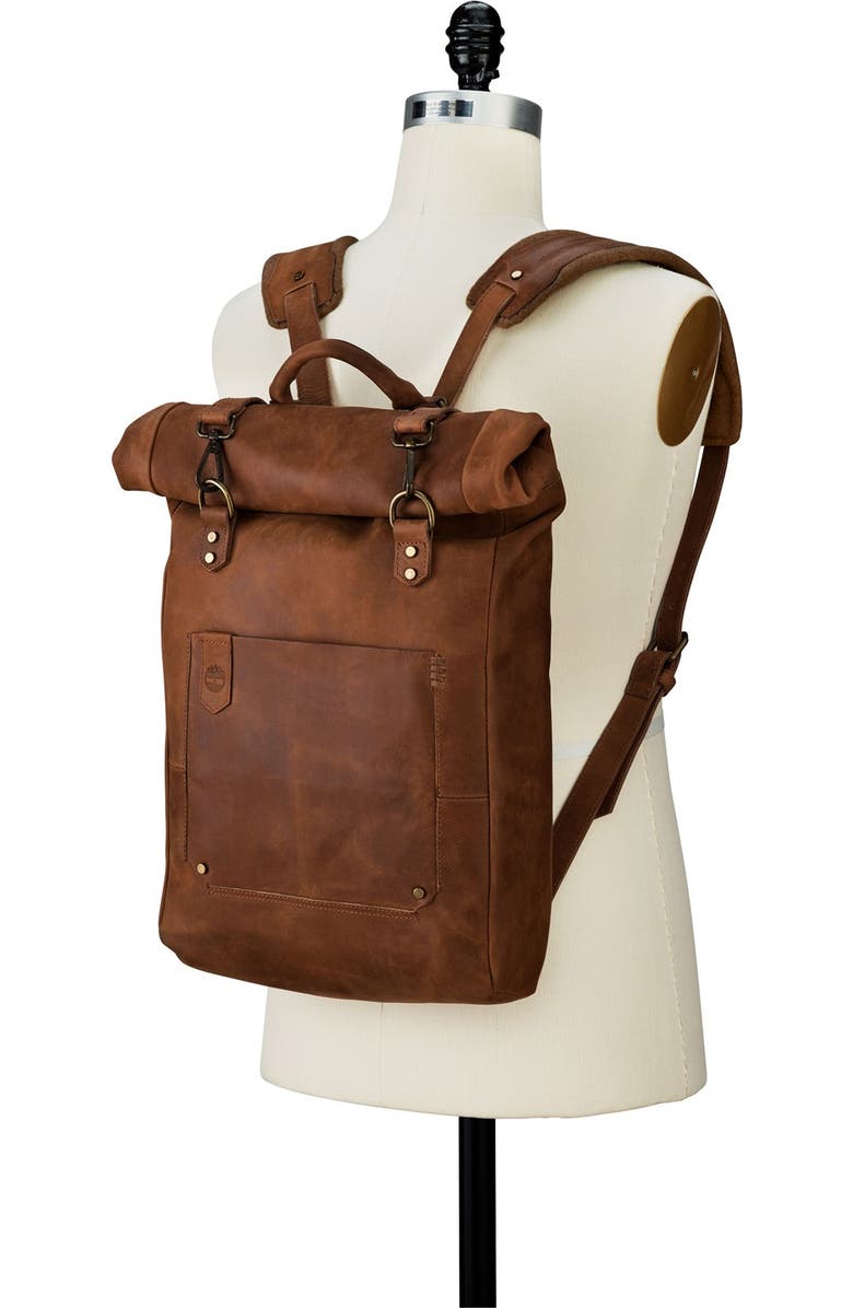 Timberland 'Walnut Hill' Leather Backpack, Alternate, color,