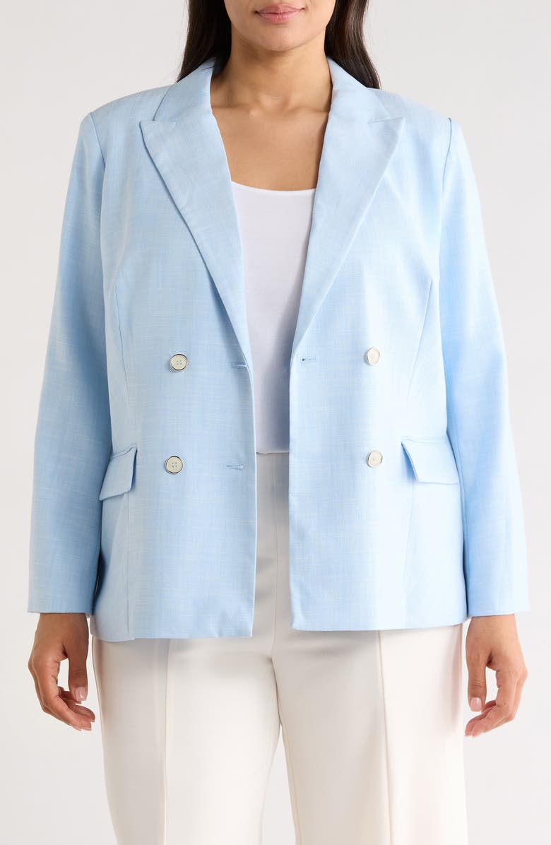 Vince Camuto Double Breasted Jacket, Main, color, Sky