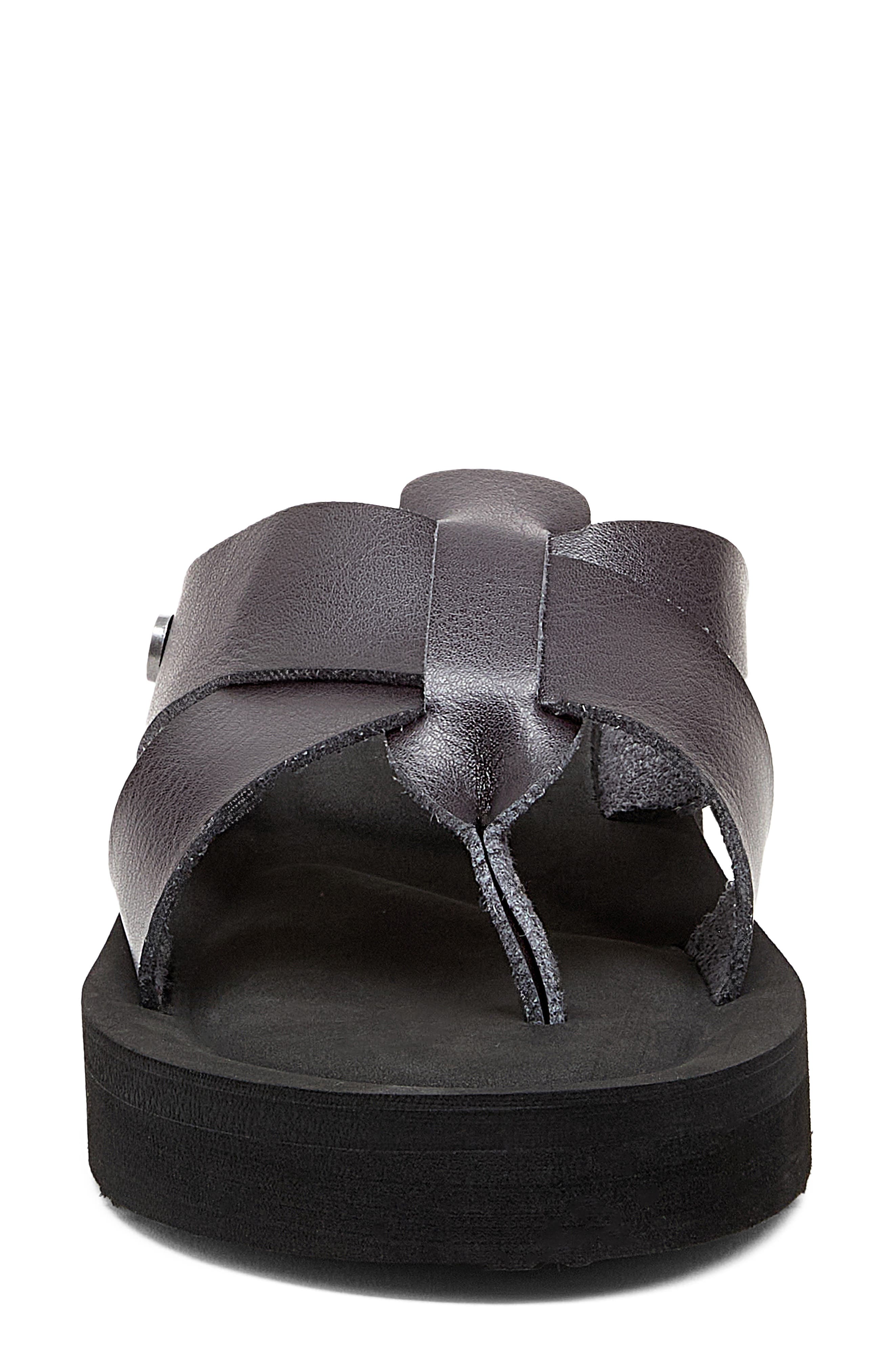 Wilmer Faux Leather Platform Sandal, Alternate, color, BLACK