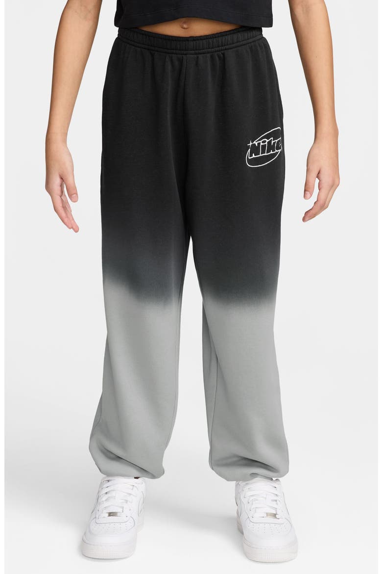 Kids' Sportswear Studio BK Ombré Fleece Pants, Main, color, 077 LT SMOKE GREY/BLACK