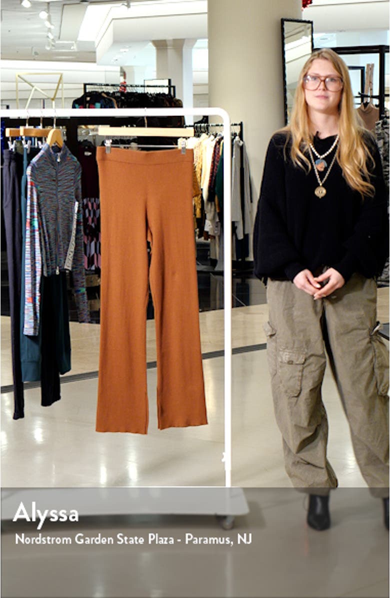 Jules Rib Cotton Blend Knit Pants, sales video thumbnail