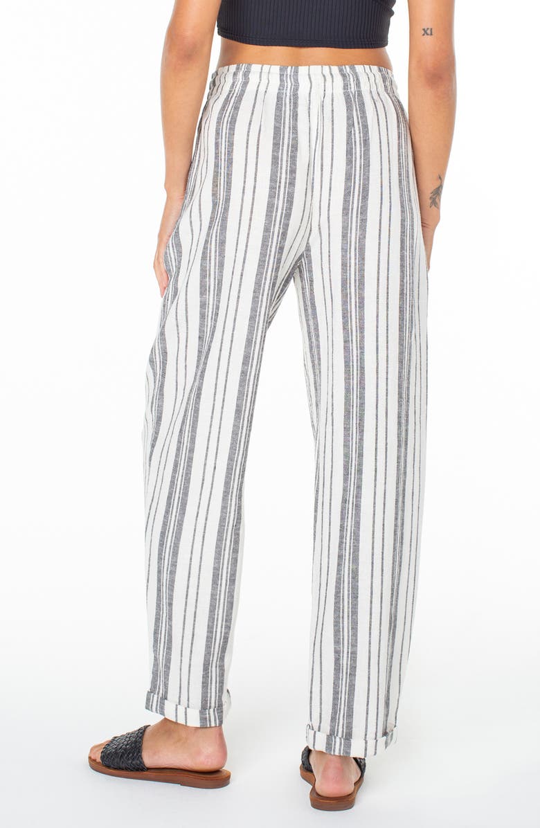 Roxy Kapena Stripe Linen Blend Drawstring Pants, Alternate, color,