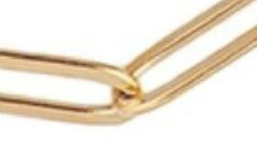 Adornia 18k Gold Plated Paper Clip Necklace & Bracelet Set In Gold