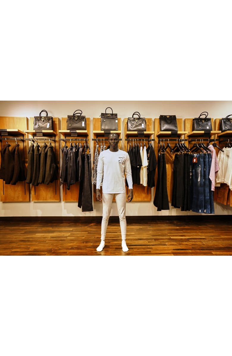 SAINT PERRY Long Sleeve Crewneck T-Shirt, Alternate, color, White