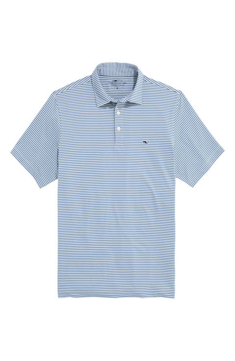 Stripe Sankaty Short Sleeve Performance Polo