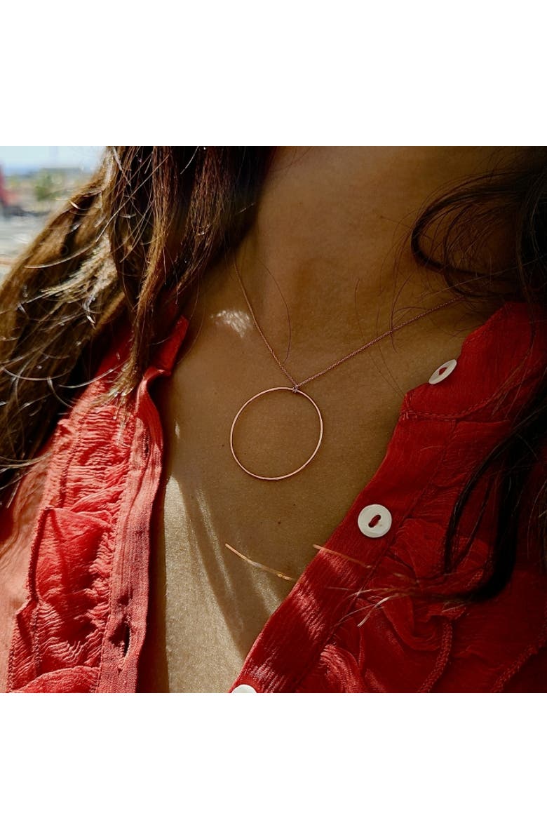 ginette ny Circles Necklace, Alternate, color, Plain Gold