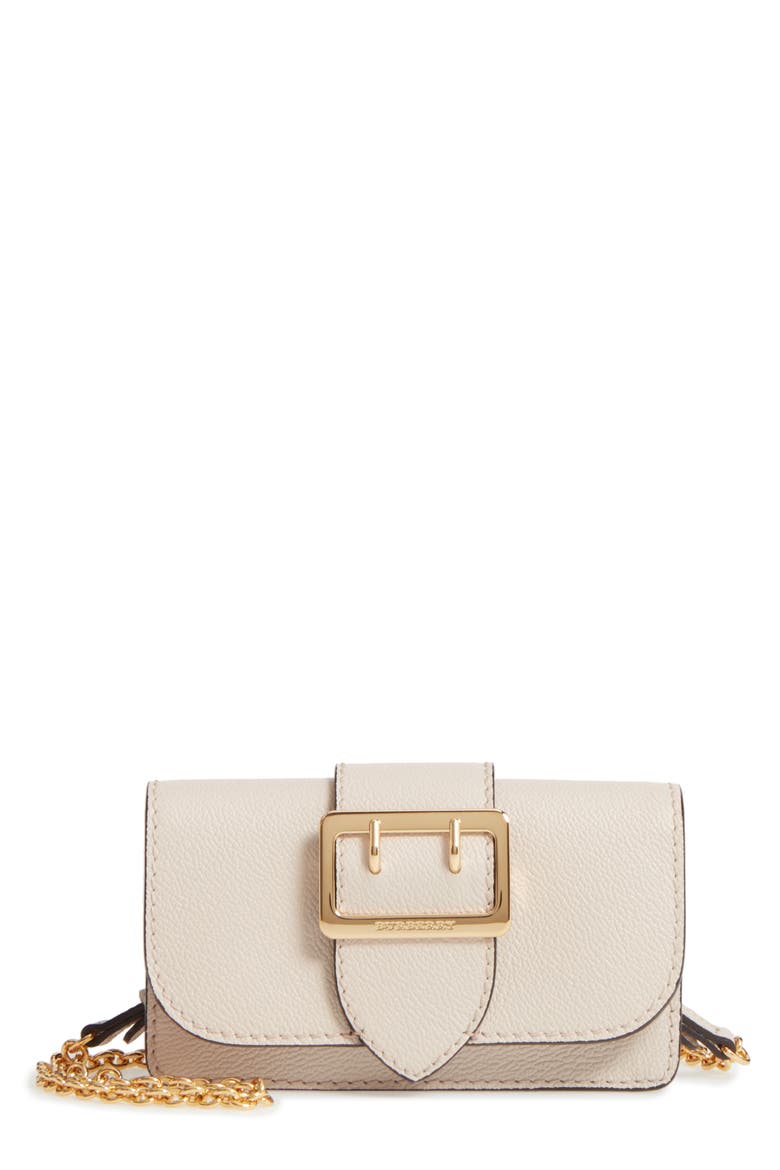 Mini Buckle Leather Bag, Main, color, LIMESTONE