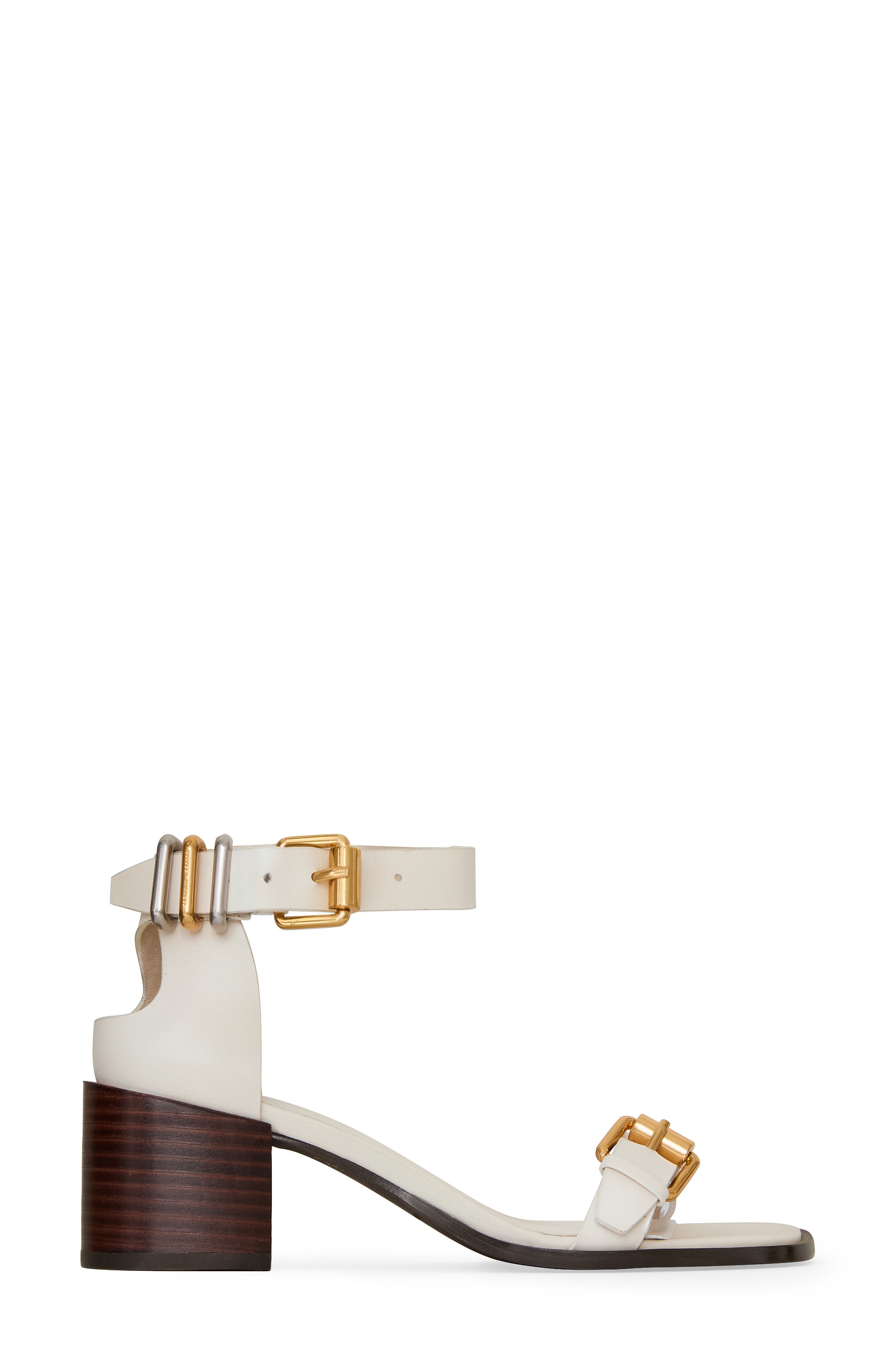 Rebecca Minkoff Buckle Up Ankle Strap Sandal, Alternate, color, Panna