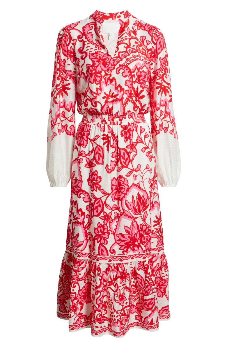 Lilly Pulitzer<sup>®</sup> Axton Print Long Sleeve Maxi Dress, Alternate, color, Coconut Spicy Socialite