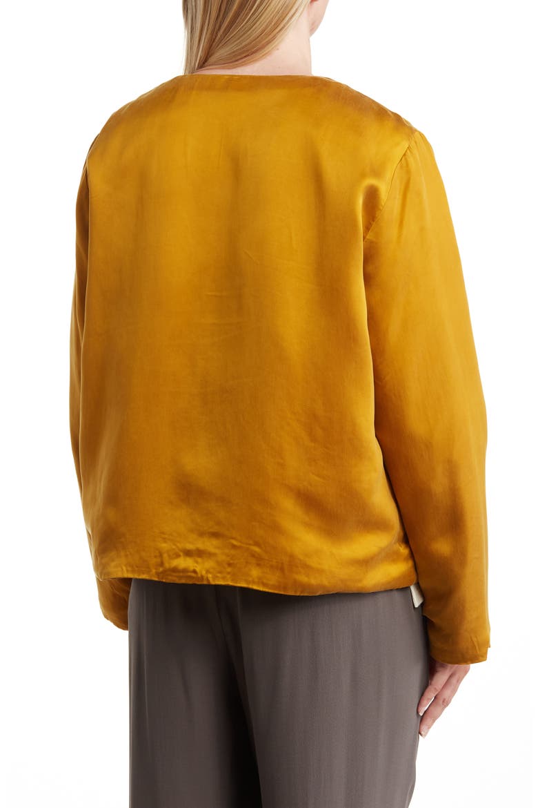 Sandwashed Cupro Padded Jacket, Alternate, color, GOLDENROD