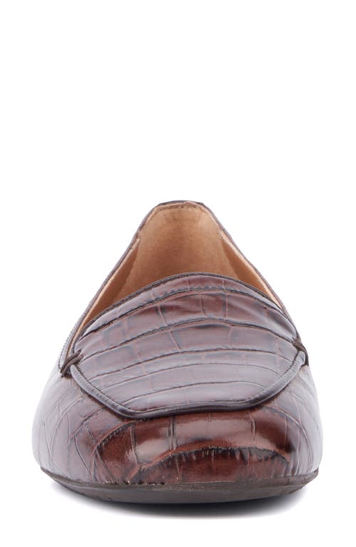 Aquatalia Judie Luxe Croc Embossed Flat