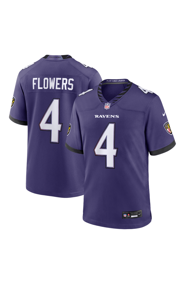 Nike Men's Nike Zay Flowers Purple Baltimore Ravens Team Game Jersey, Main, color, Purple