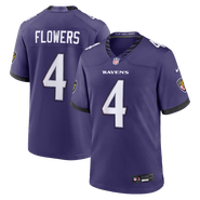 Nike Men's Nike Zay Flowers Purple Baltimore Ravens Team Game Jersey