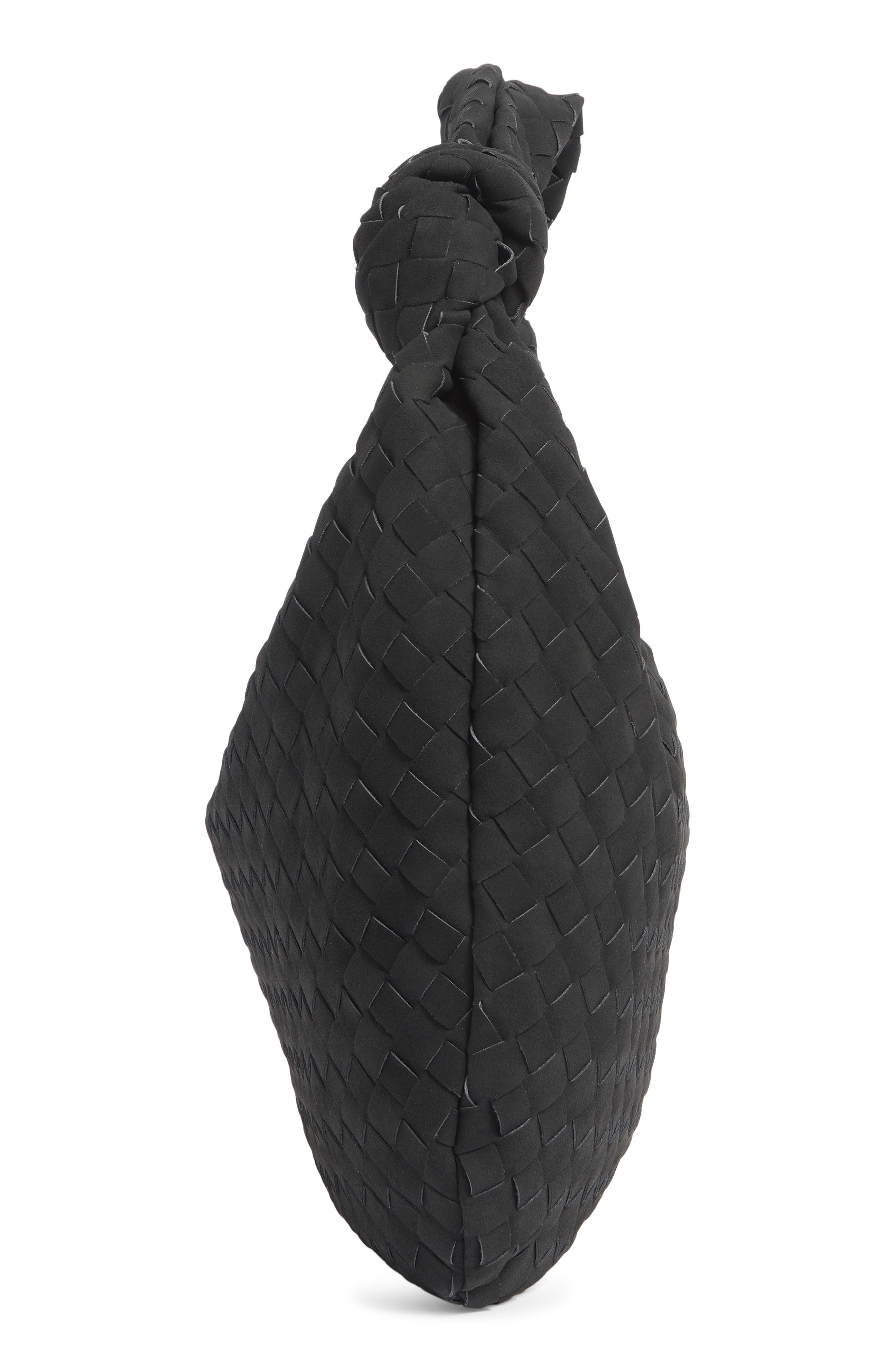 URBAN EXPRESSIONS HANDBAGS Woven Faux Suede Hobo Shoulder Bag, Alternate, color, Black