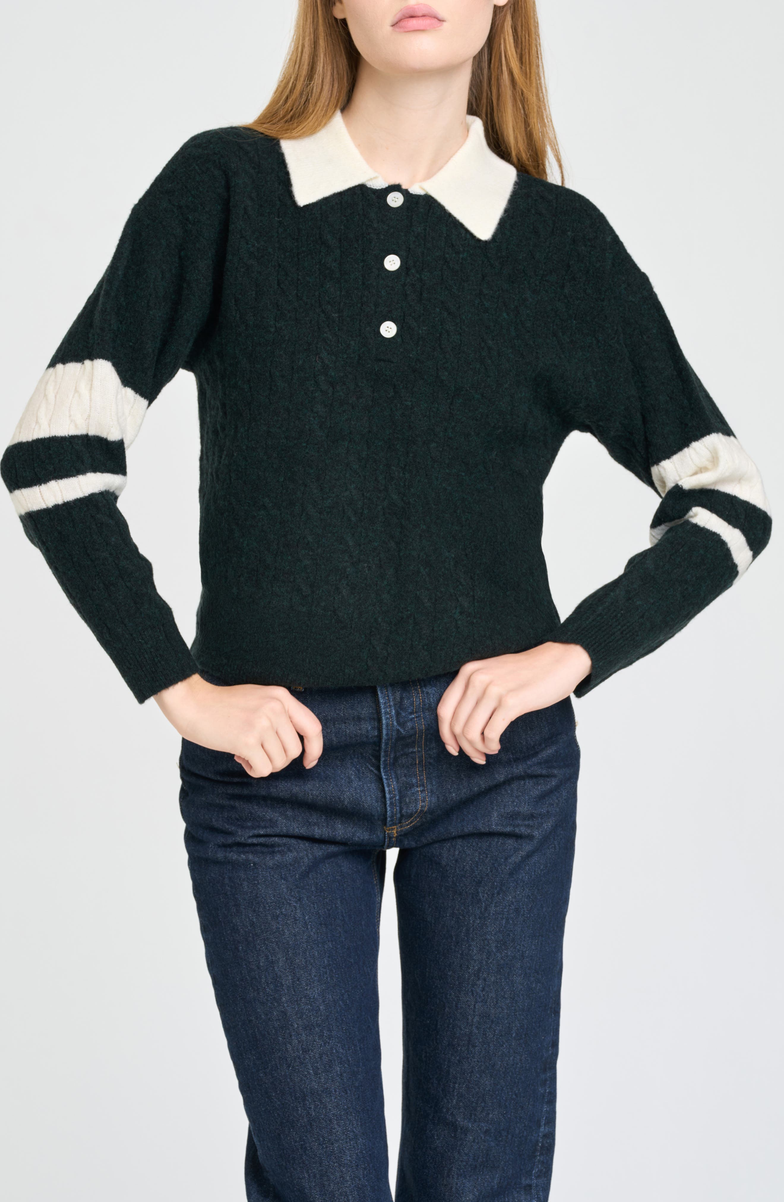 GREEN/ IVORY