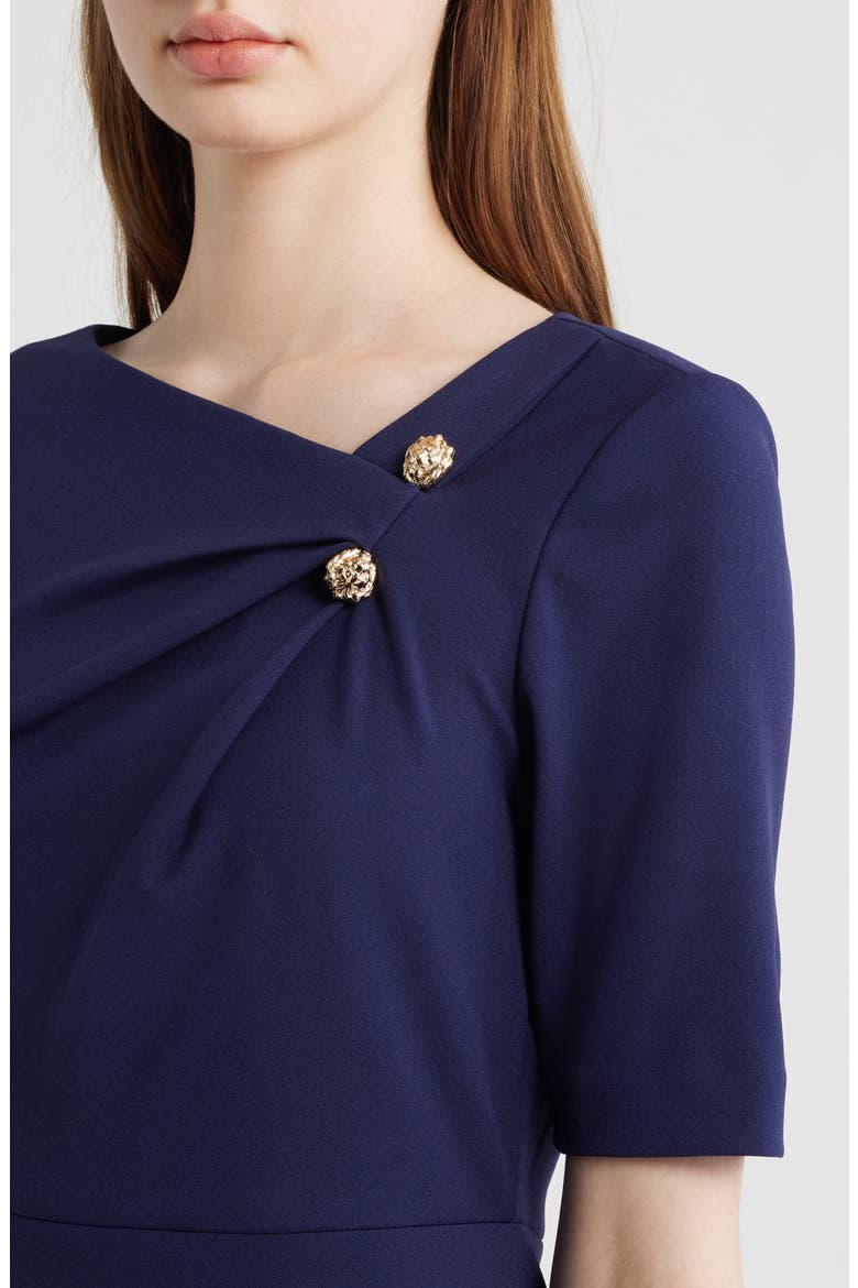 Bar Pin Sheath Dress, Alternate, color, DEEP NAVY