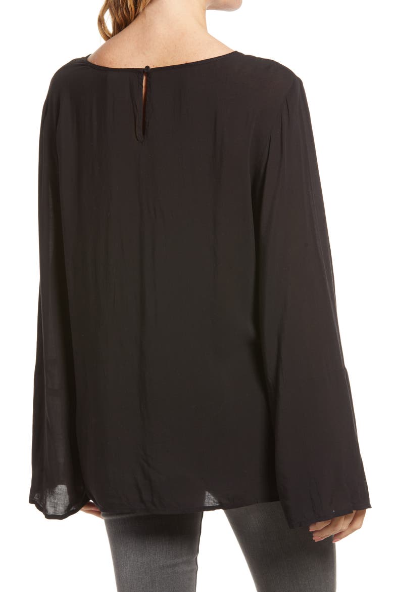 Soft Voile Shirt, Alternate, color, BLACK