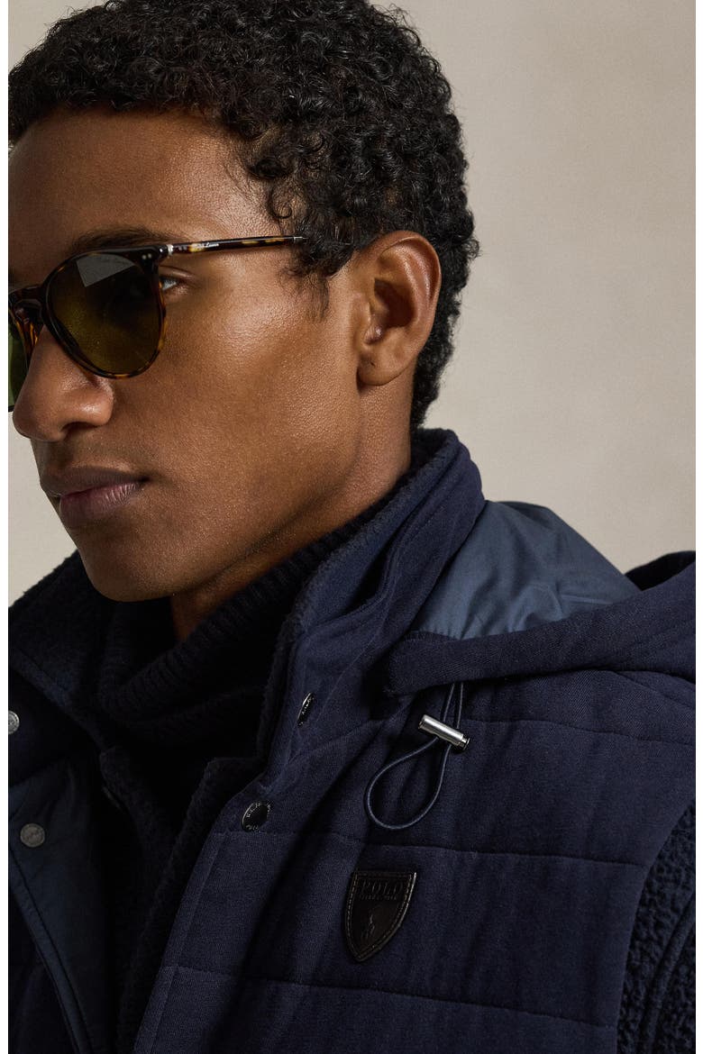 Quilted Hooded Jersey Vest, Alternate, color, RL NAVY