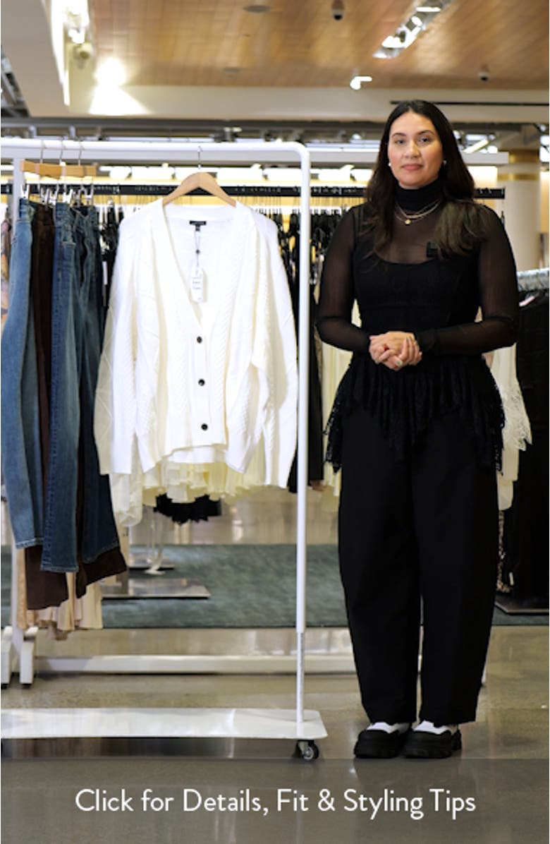 Mixed Cable Stitch Cardigan, sales video thumbnail