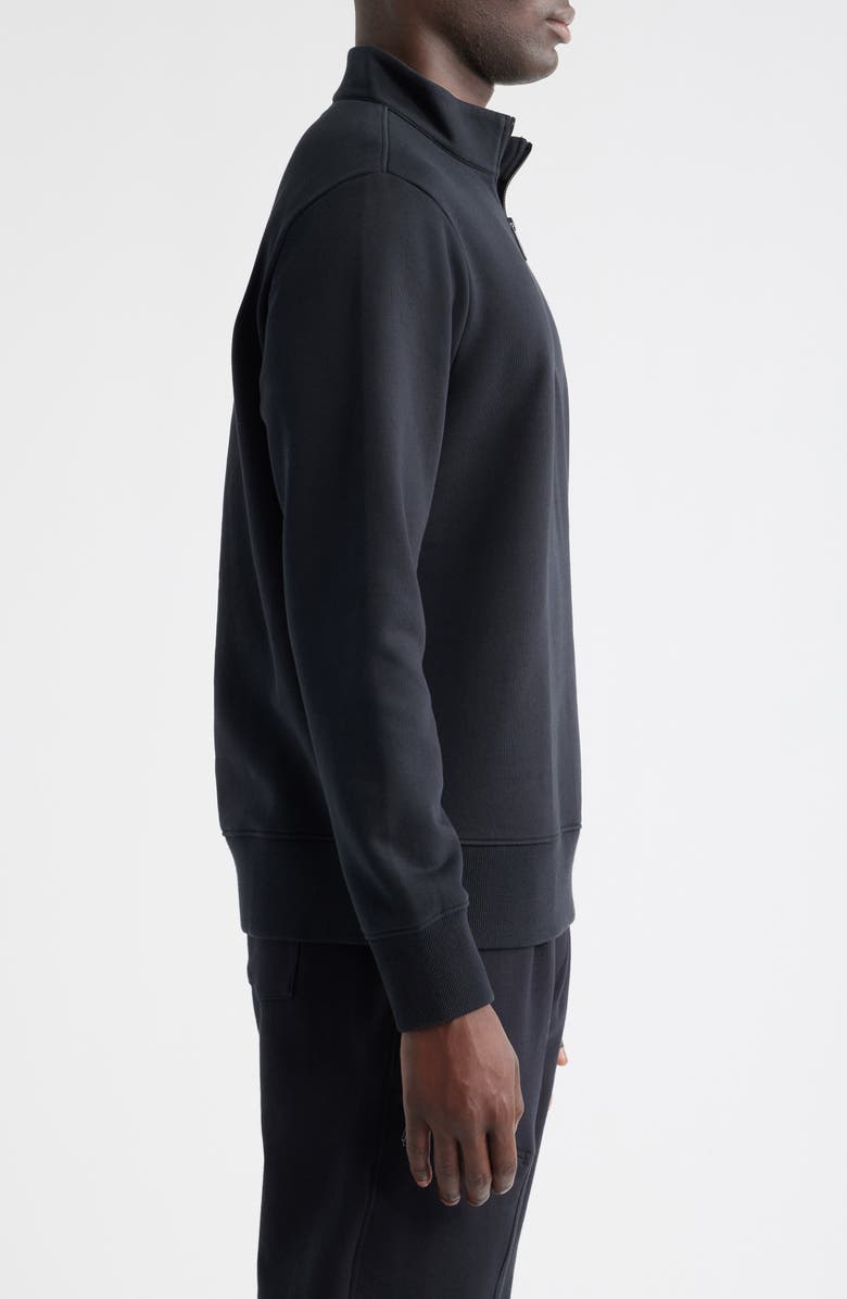 Zella Vital Fleece Quarter Zip Pullover, Alternate, color, Black Caviar