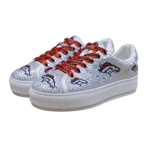 Cuce White Denver Broncos Crystal Team Logo Sneakers