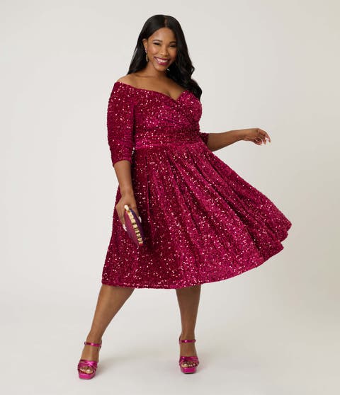 Plus Size 1950s Marceline Swing Dress