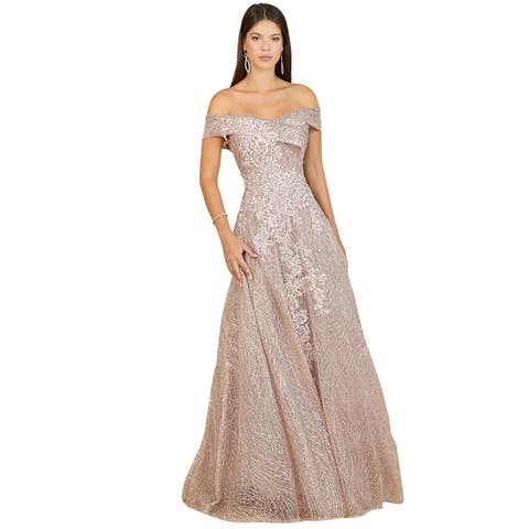 Off Shoulder A-Line Gown