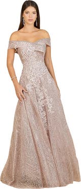 LARA New York Off Shoulder A-Line Gown