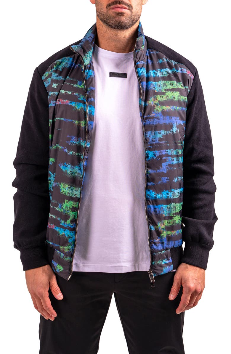 Maceoo Iconstreak Bomber Jacket, Main, color, Black