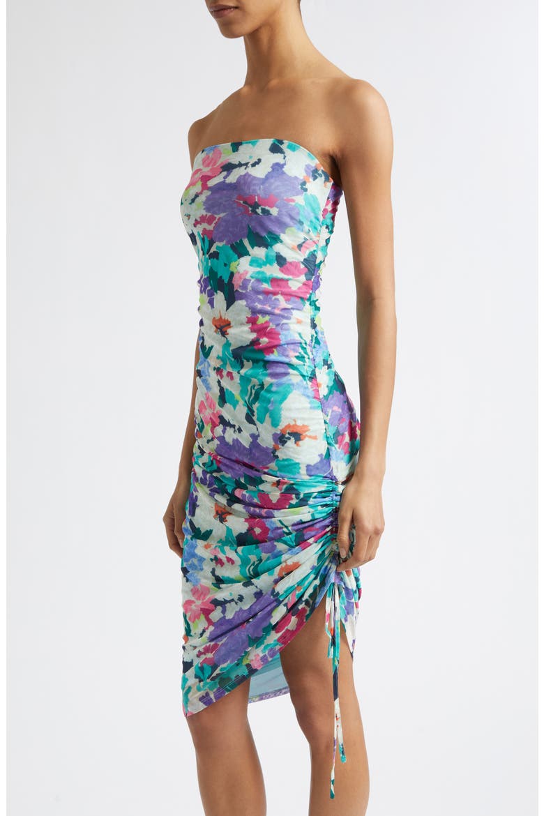 Giovanna Strapless Dress, Alternate, color, GARDEN MESH