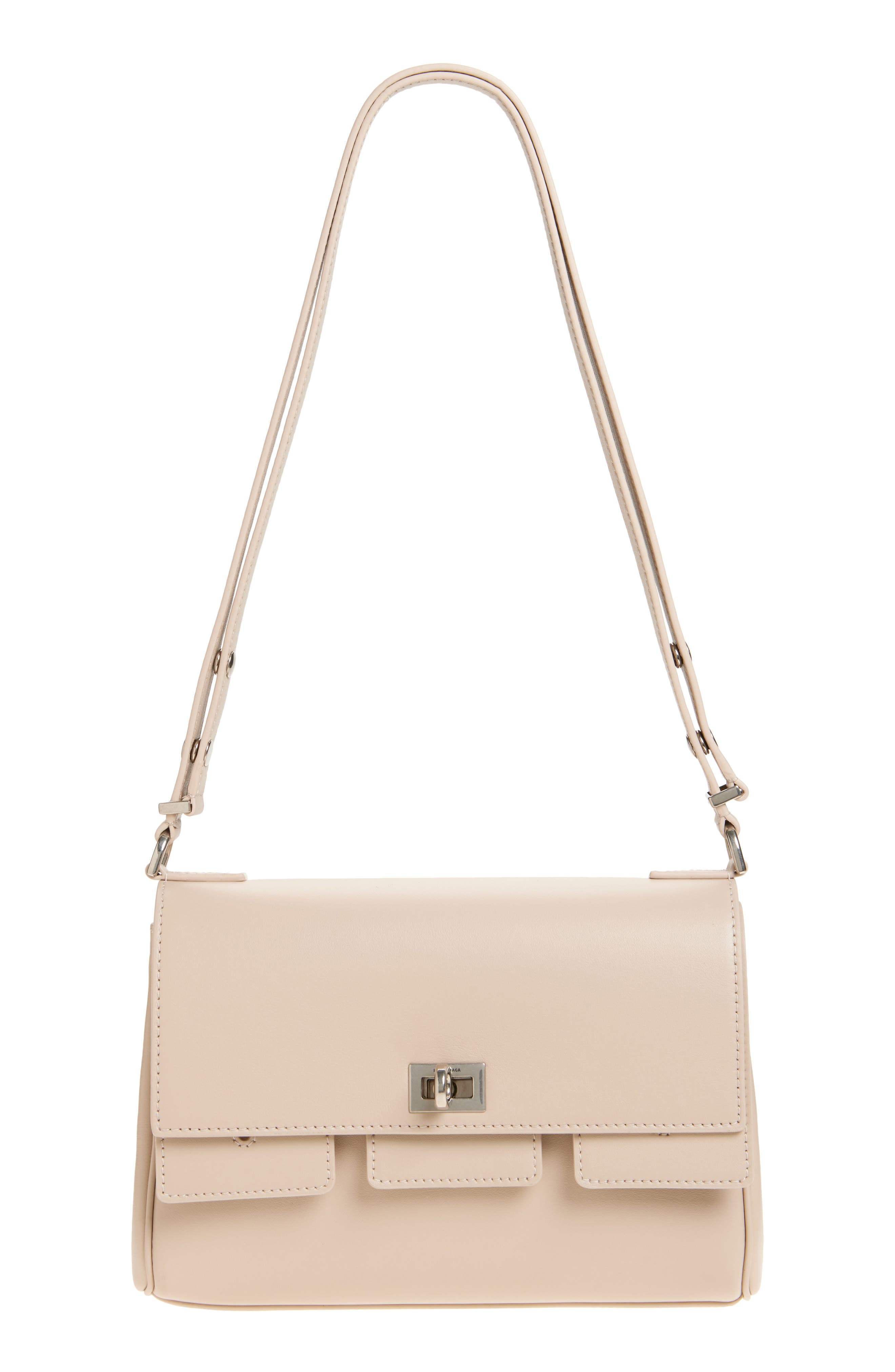 Balenciaga XS Bel Air Flap Leather Shoulder Bag, Main, color, 