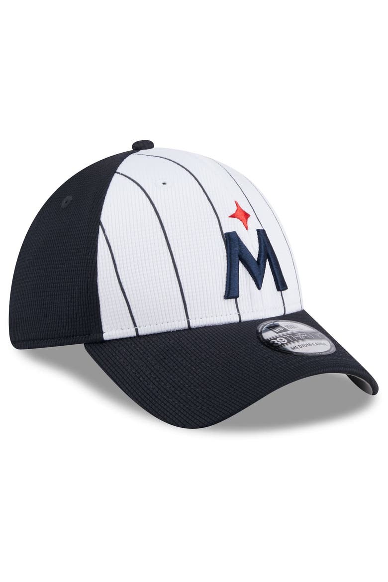 Men's New Era  White Minnesota Twins 2024 Batting Practice 39THIRTY Flex Hat, Alternate, color, White