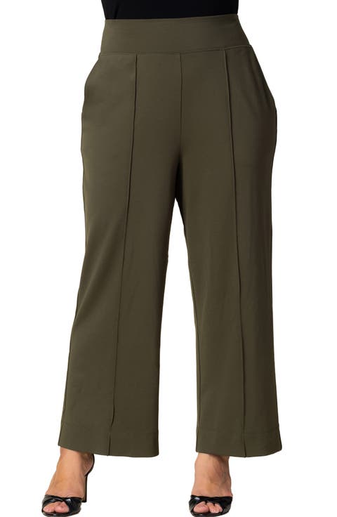High Waist Wide Leg Ponte Pants