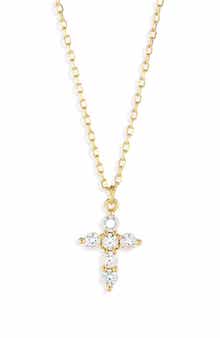 Cubic Zirconia Cross Pendant Necklace