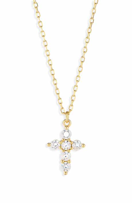 ARGENTO VIVO Cubic Zirconia Cross Pendant Necklace