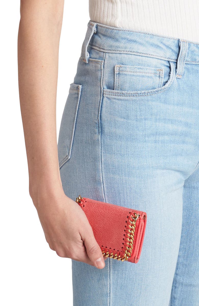 Stella McCartney Small Falabella Faux Leather Wallet, Alternate, color, 