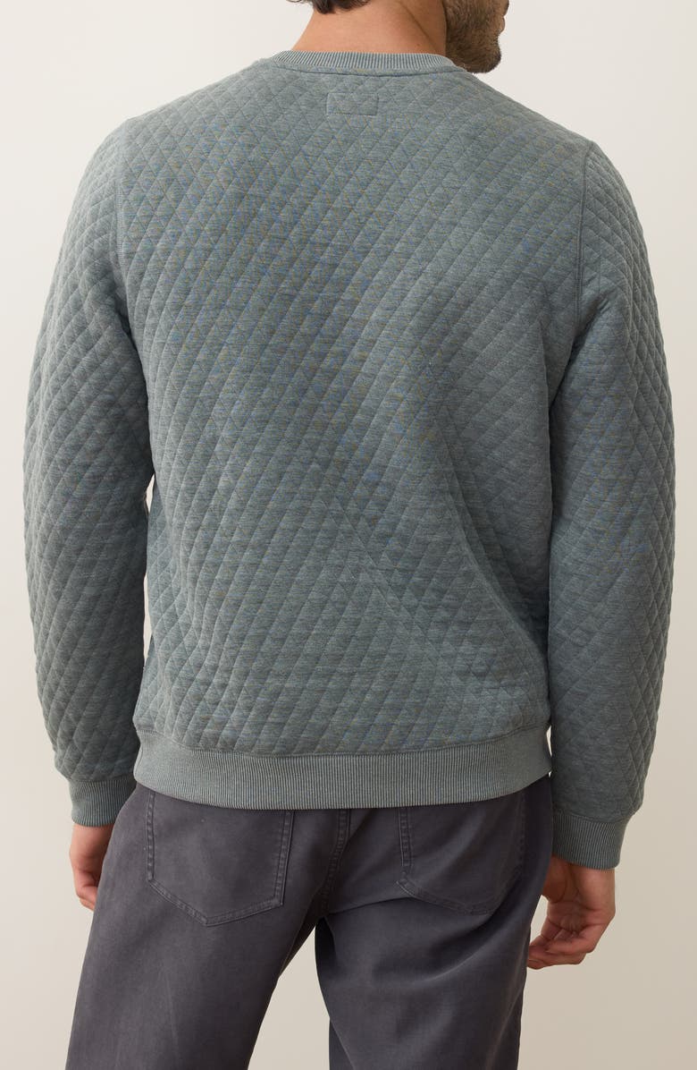 Marine Layer Corbet Diamond Quilted Sweatshirt, Alternate, color, Dusty Pine